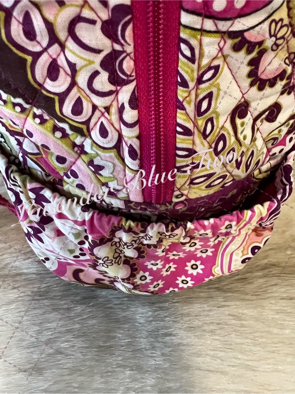 VERA BRADLEY Very Berry Paisley 2010 Essential Backpack Pink Purple Y2K Padded - Picture 8 of 17